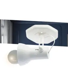 Lustre Luminária Copo Branco Direcionável  Unico Teto Decoração Minimalista
