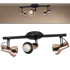 Spot Trilho Triplo Rose lustre gold led eletrificado