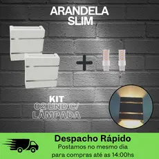 Kit 2 Arandelas 2 Focos 2 Frizos Luminária Parede Muro Corredor Decoração Minimalista