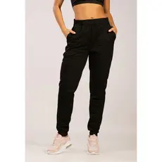 Calça Moletinho Jogger Feminina Cintura Média Casual Skinny Com Bolso Para Treino