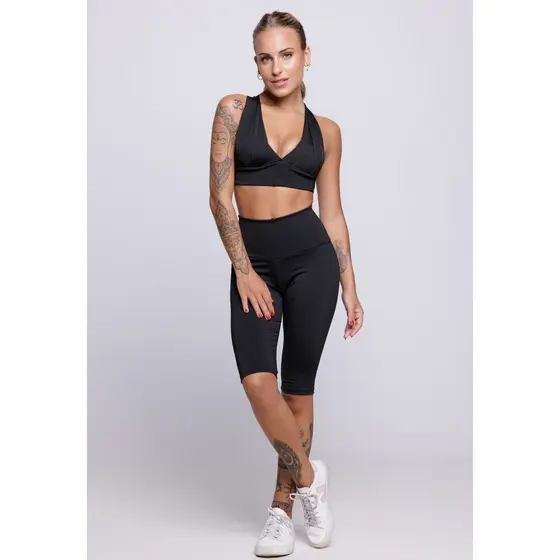 Conjunto Fitness Top Bojo e Bermuda Ciclista Suplex