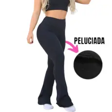 Calça Flare Peluciada Bailarina Feminina Cintura Alta Boca de Sino