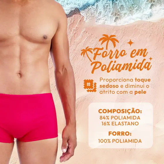 Sunga Praia Masculino Lisa - Sortido