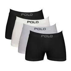 Kit 4 Cuecas Boxer Algodão Polo 781 Masculina Sem Costura Sortido