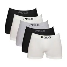 Kit Com 5 Cuecas Boxer Box Polo 781 Algodão Sortido