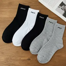 Kit 10 Pares de Meias Algodão Premium Cano Médio Polo Star Sortida