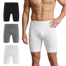 Bermuda Térmica Long Leg Sem Costura Masculina Esportiva Compressão Microfibra Ciclismo Bike Corrida