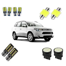 Kit Lâmpadas Led Mitsubishi Outlander 2014 A 2016 Luz Pingo Teto Placa Xenon