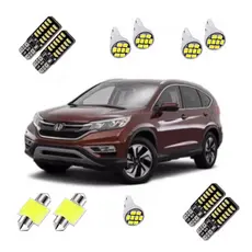 Kit Super Lâmpadas Led Honda CRV 2013 2014 17 Pingo Teto Placa Ré Super Branca 6000k Efeito Xenon