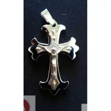 Pingente Crucifixo Jesus Na Cruz, Aço Escovado, Maravilhoso Bíblia