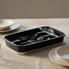 Porta Talheres Com Tampa Organizador Cozinha Plástico Resistente