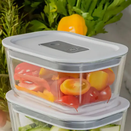 Pote De Vidro Hermético De Vidro Fresh Lock Com Tampa 370ml Marmita Vasilha Tijela Moderno Casa - Ou