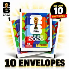 Kit 70 Figurinhas Do Álbum Copa Do Mundo 2026 - 10 Envelopes - Oficial Panini