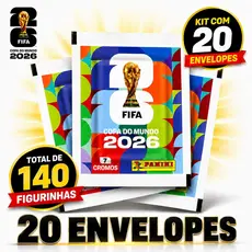 Kit 140 Figurinhas Do Álbum Copa Do Mundo 2026 - 20 Envelopes
