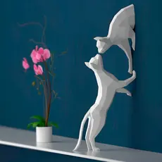 Enfeite Gato Decoração para sua Parede de Casa Decorativo Escultura Estátua