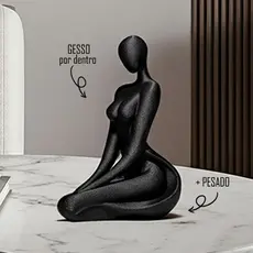 Escultura Mulher Elegante Sensual Sala Estátua Moderna Decoração Enfeite Arte Casa GRANDE 20cm