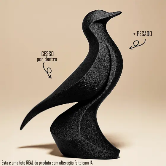 Escultura Pássaro Ave Elegante Estilo Estátua Figura Peça Estatueta Charme Design Decoração Enfeite Arte GRANDE