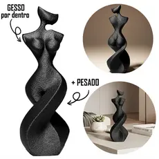 Escultura Decorativa Mulher em Estilo Minimalista Corpo Feminino Moderno p/ Decoração de Sala e Casa