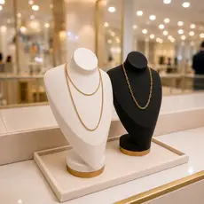 Busto Expositor de Joias e Colares 25cm Suporte Organizador Elegante Premium