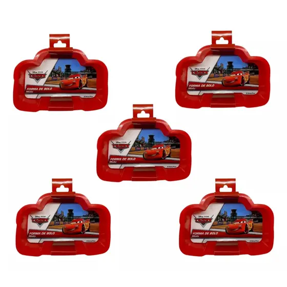 Kit 5 Formas Silicone Cupcake Carros Disney [LIQUIDAÇÃO]