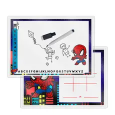Kit 10 Lousa Mágica Catalogada + Caneta E Apagador Lembrancinha Festa Infantil Homem Aranha Baby