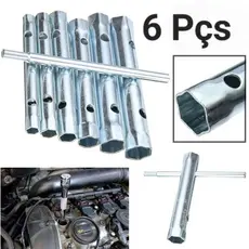 Kit Jogo De Chave De Vela 6 Peças De 8 A 17mm Em Aço