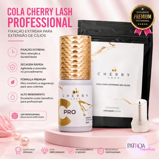 Adesivo Pro C - Cola Para Extensao De Cílios - Cherry Lash