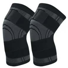 KIT 2 Joelheira Esportiva Elástica de Compressão Masculina e Feminina Basquete Voleibol Esporte