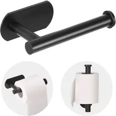 1/2/3 PEÇAS Porta-Papel Higiênico de Parede PRETA Sem Perfuração Banheiro/Cozinha Multiuso