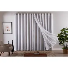 Cortina Voil Gaze De Linho 3,00 x / 2,40 / 2,50/ 2,60/ 2,70 /2,80 C/forro Blackout Original