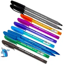KIT 10 CANETAS PONTA FINA 0.7MM COLORIDA 8 CORES ESFEROGRÁFICA KILOMETRICA PAPER MATE