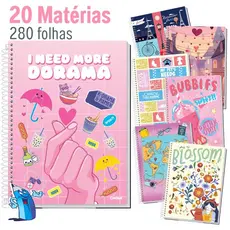 CADERNO 20 MATÉRIAS FEMININO ESPIRAL UNIVERSITÁRIO MY COLLECTION 280 FOLHAS CREDEAL