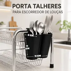 Porta Talheres Encaixavel Plastico Para Escorredor de Louças