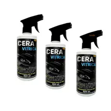 03 Un Cera Vitrica Com Carnaúba Vitrificador Cristalizadora  Tfp 500ml