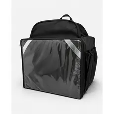 Mochila Bag Térmica Bolsa Motoboy Entrega Pizza Lanches 45l PRETA capa e com isopor laminado