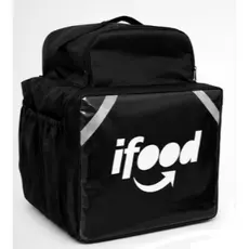 Mochila Bag Motoboy Completa Pizzas Lanches térmica 45 litros laminada delivery app c/isopor branco