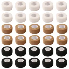 10 Rolos De Bandagens Elásticas Autoadesivas , 2.5 Cm De Largura * 2 M De Comprimento , Fita De Bandagem Descartável De