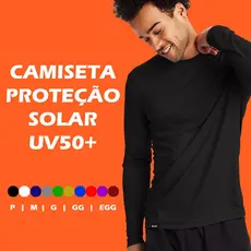 Camisa Confortável Manga Longa Proteção UV 50+ Tecido Gelado Secagem Rápida Ice
