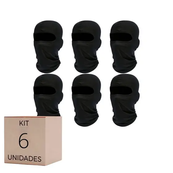 Kit com 6 Touca Ninja Balaclava Proteção Solar UV 50+