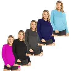 Camiseta de Proteção Solar Slim Fitness Feminina Praia Piscina