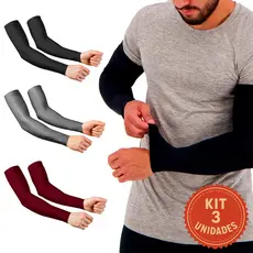 Kit com 3 Manguitos Outlet leves defeitos Slim Fitness Proteção Solar Atividade Ar Livre