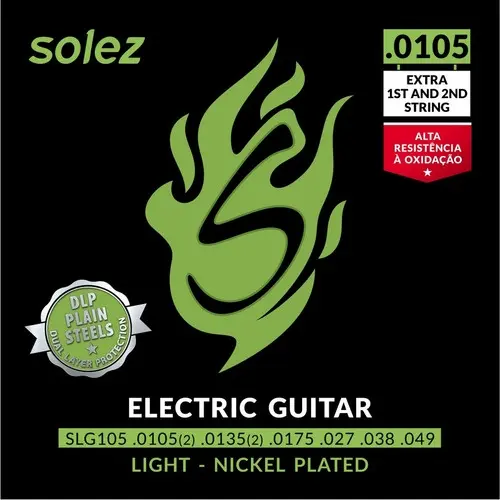 Encordoamento Guitarra Solez 0.0105 Slg105 Cordas Extras