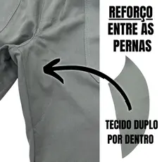 CALÇA CR REFORÇADA! Brim pesado! Com Faixa Refletiva Cinza Preta fardamento Uniforme profissional