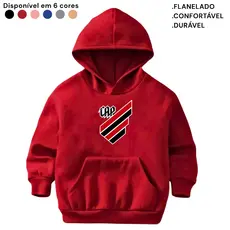 Moletom Infantil Flanelado Canguru Blusa Quentinha Casaco Athletico Paranaense Furacao Times