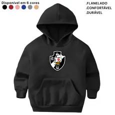 Moletom Infantil Flanelado Canguru Blusa Quentinha Casaco Vasco Estampado Times