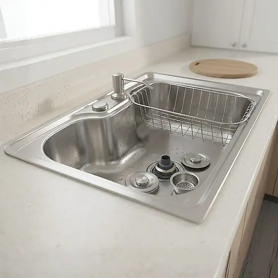 Cuba Gourmet Cozinha Aço Inox 60x42cm Pia Com Ralo Dispenser Escorredor Acessorios