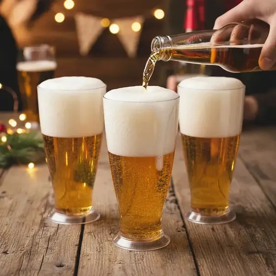 25 Copo Tulipa P/ Chopp Cerveja ACRÍLICO 220 Ml