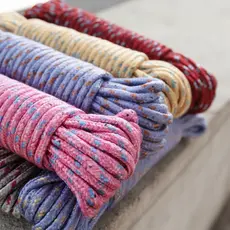 Corda Multiuso Varal Reforçada Trançada Resistente de Nylon para Roupas e Lavanderia Cor Sortida