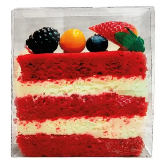 Embalagem Slice Cake Fatia Bolo Festa Transparente 50 Unidades