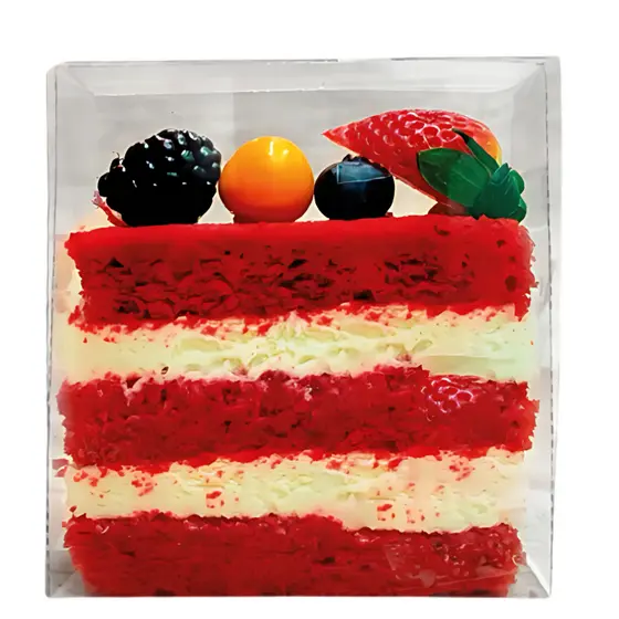 Embalagem Slice Cake Fatia Bolo Festa Transparente 30 Unidades
